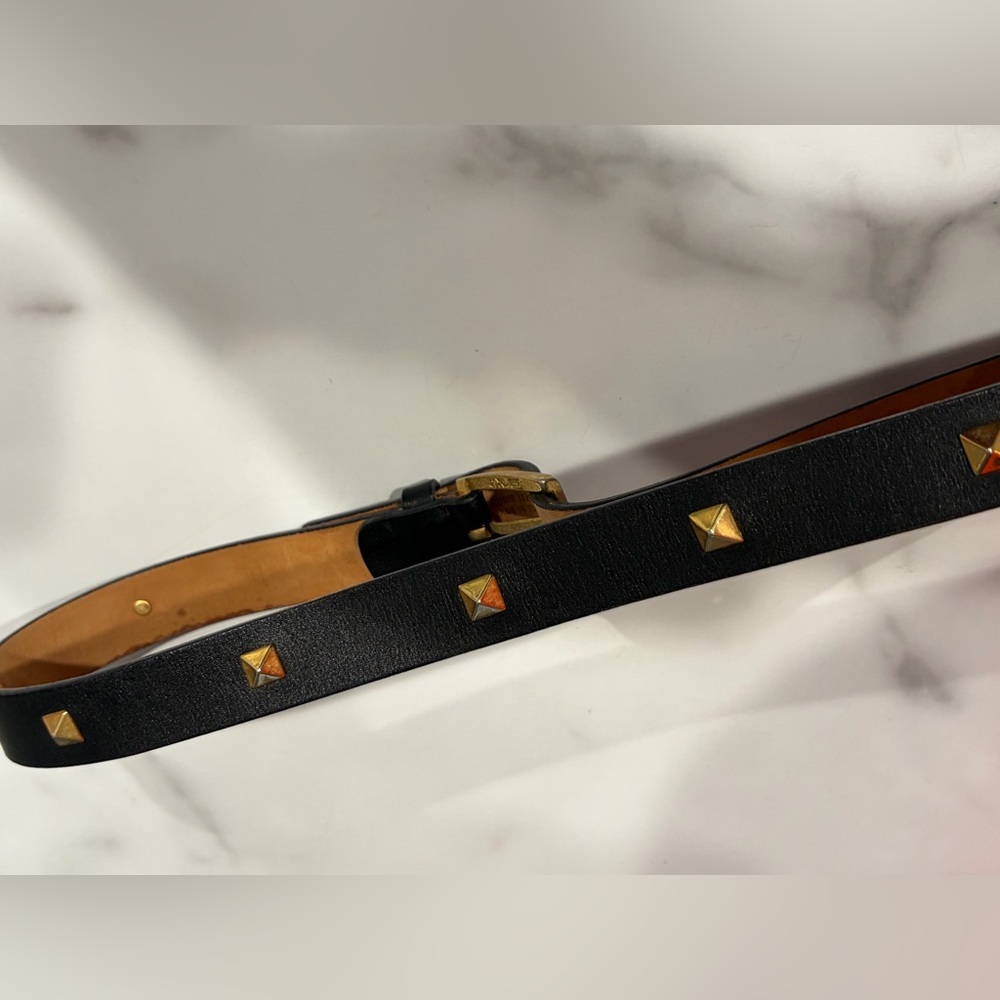 Tanner Goods Black Studded Leather Belt